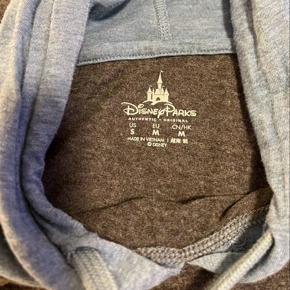 Disney Parks Walt Disney World Pullover Lightweight Hoodie - Small (Grey/Blue) - Picture 3 of 3